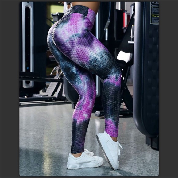 🌟 Purple Bubble Brazilian Scrunch Butt Yoga Pant - Picture 4 of 9